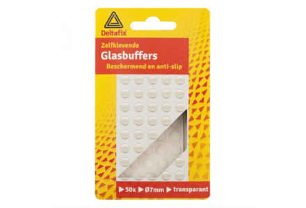 Glasbuffer bol Deltafix 8mm transparant 50 stuks