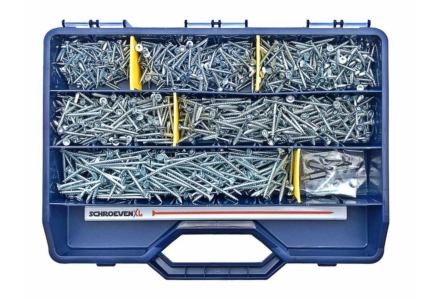 Spaanplaatschroeven assortiment torx verzinkt 1204 delig