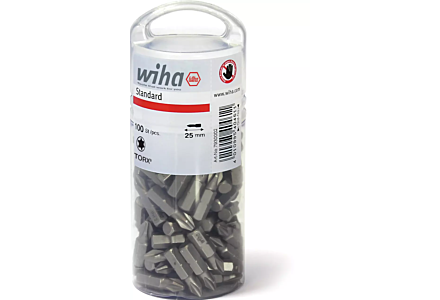 Wiha torx 25 bit 25mm - 100 stuks