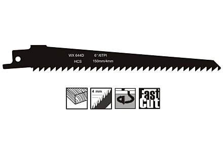 Reciprozagen voor hout en plaatmateriaal 150mm - 5 stuks