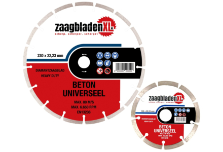 Set diamantzaagbladen zaagbladenXL 125 en 230mm