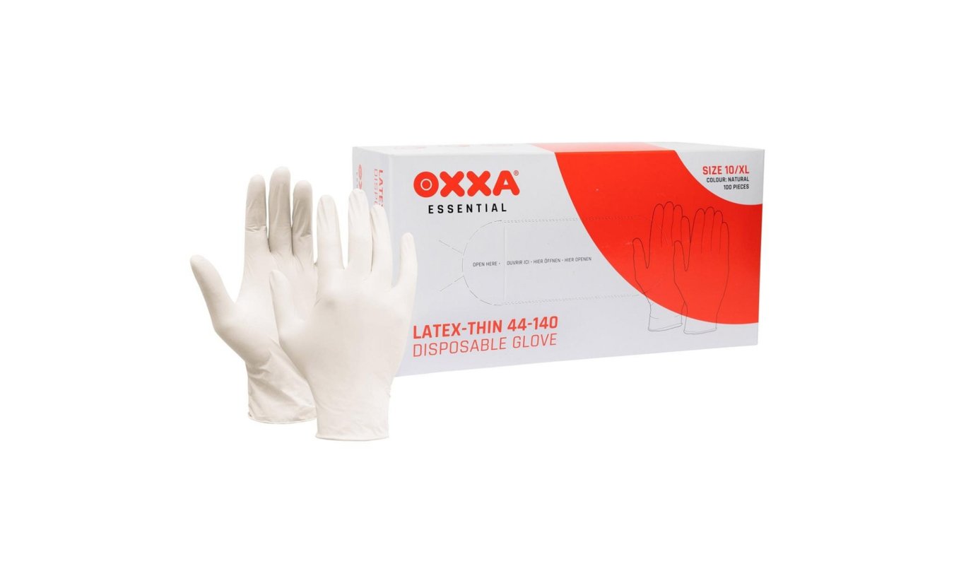 Oxxa latex handschoenen wit XL 100 stuks
