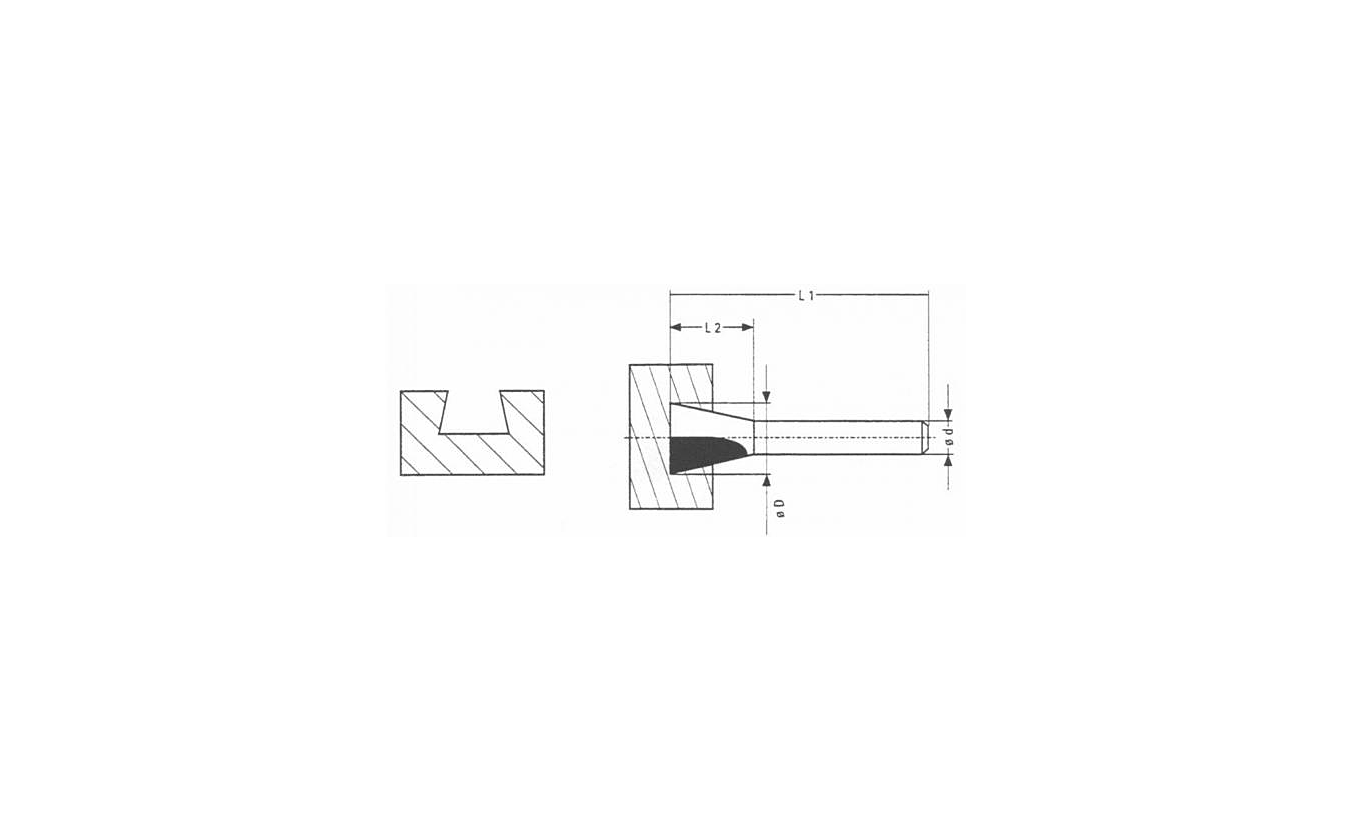 HM Zwaluwstaartfrees 14°, 18 x 8 mm
