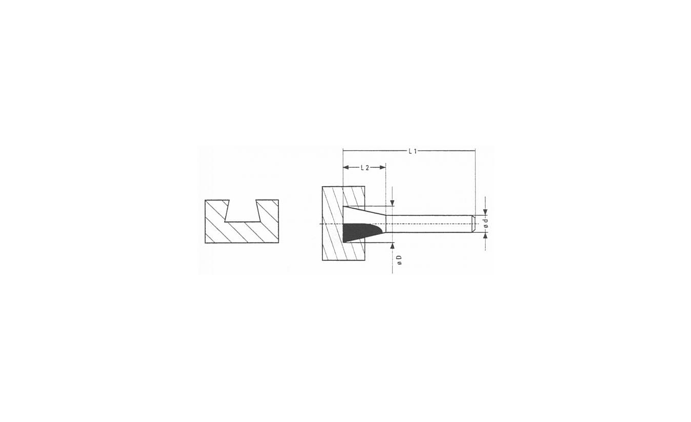 HM Zwaluwstaartfrees 14°, 18 x 8 mm