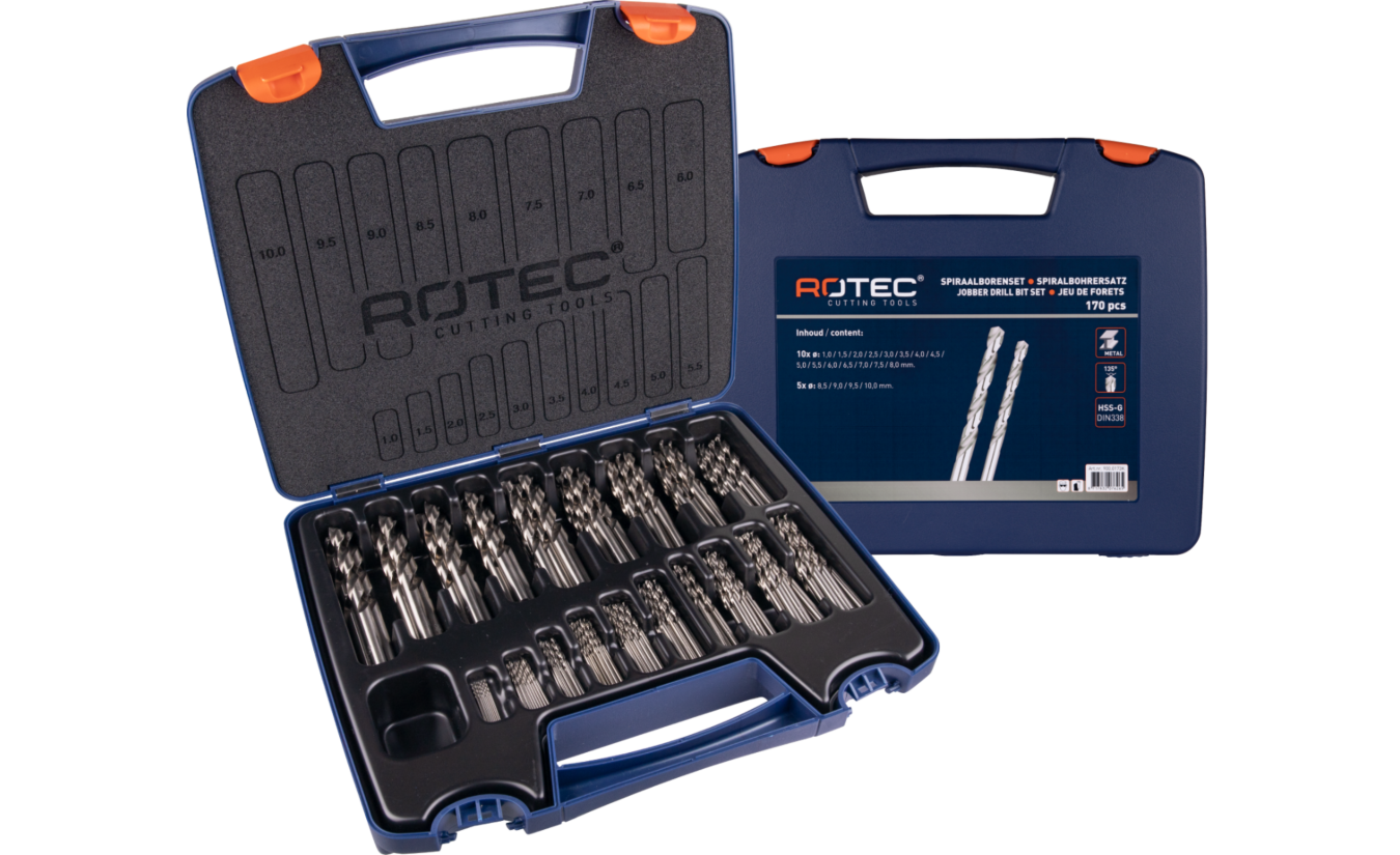 Rotec 170 delige geslepen boren set HSS-G