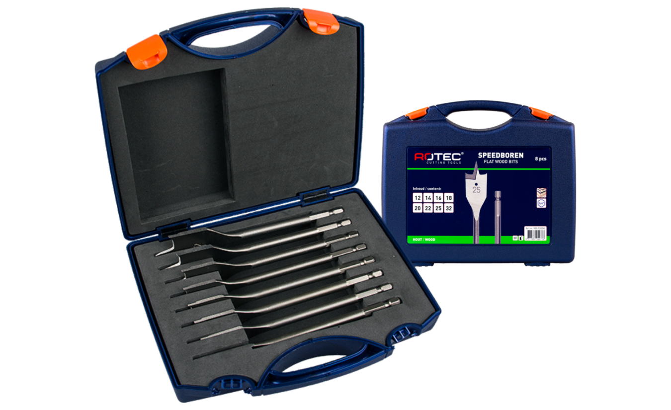 Speedboren set 8 delig 12-32mm