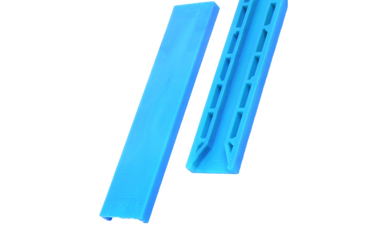 Tunnel beglazingsblokjes blauw 100x30x2mm - 100 stuks