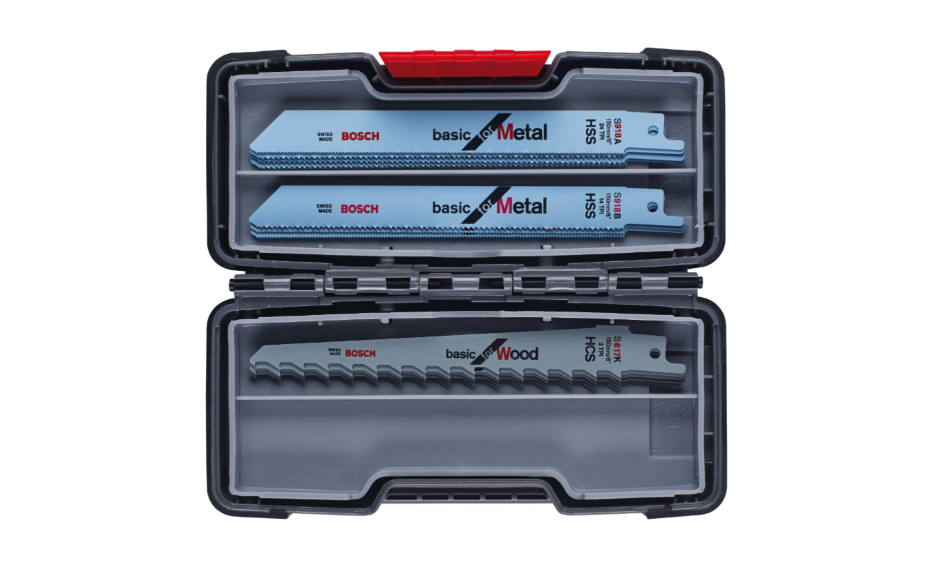 Bosch Reciprozaagbladen set voor hout en metaal in koffer – 15 delig