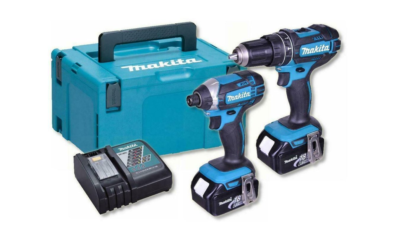 Makita DLX2131JX1 18V 2x 3.0Ah Li-ion Combiset in systainer