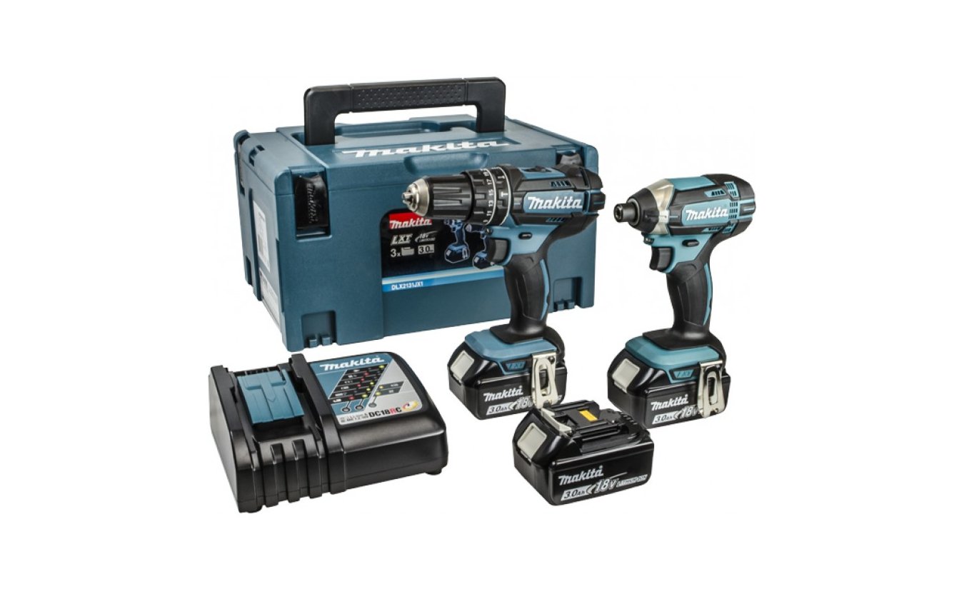 Makita DLX2131JX1 18V 3x 3.0Ah Li-ion Combiset in systainer
