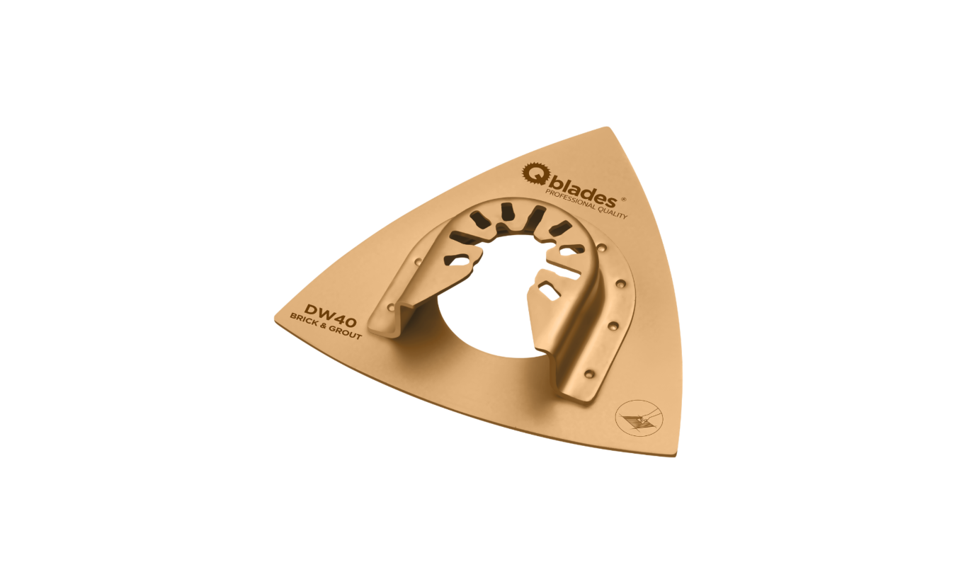 Qblades DW40 multitool hardmetalen slijpdriehoek Steen en Beton 80mm  (DeWalt)