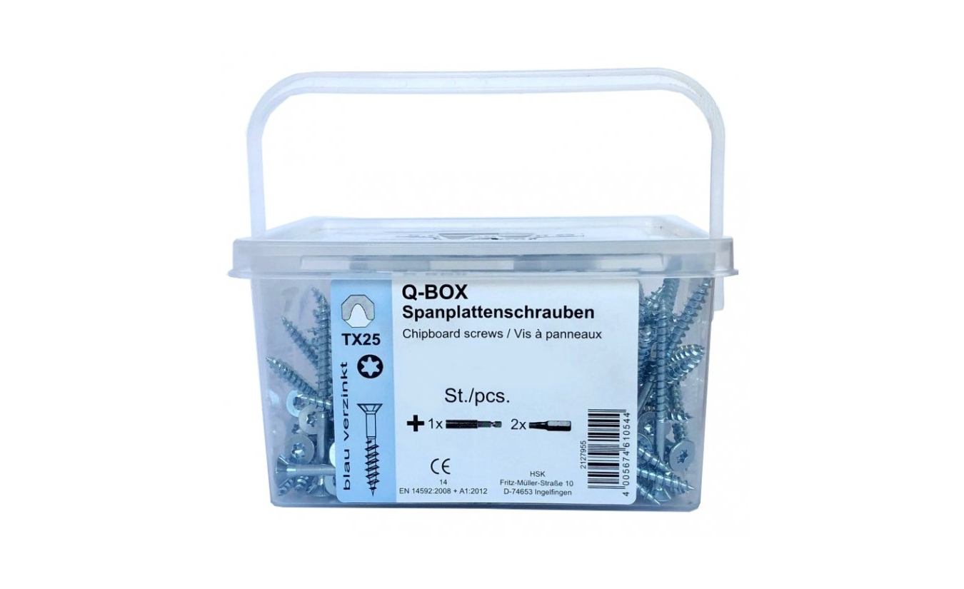 Spaanplaatschroeven voordeelemmer torx 5x60 verzinkt - 190 stuks
