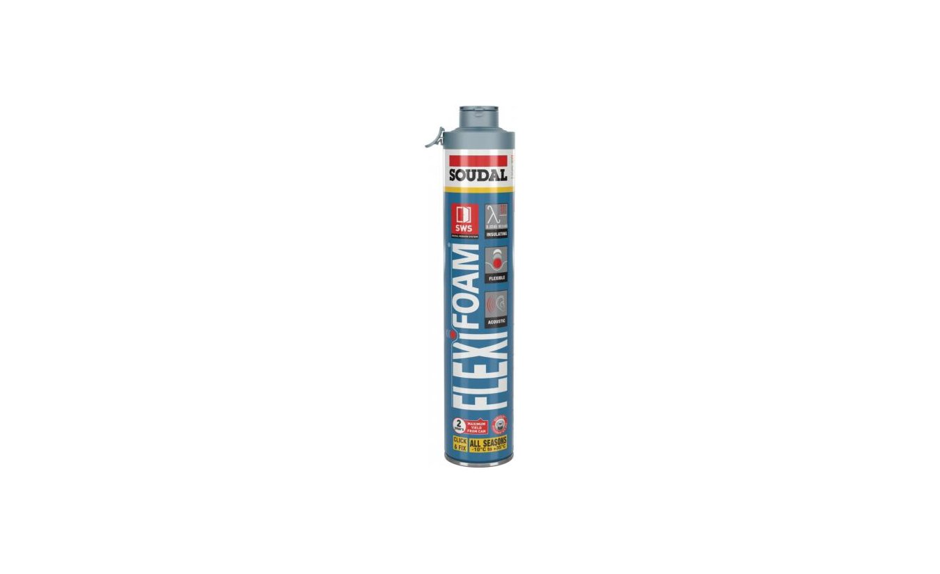 Soudal Flexifoam Click & Fix 750ml blauw