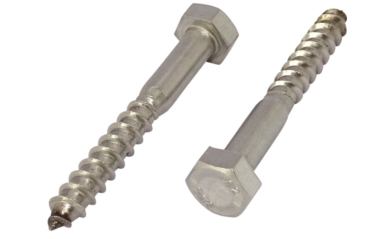 Houtdraadbouten 10x60 RVS A2 100st.