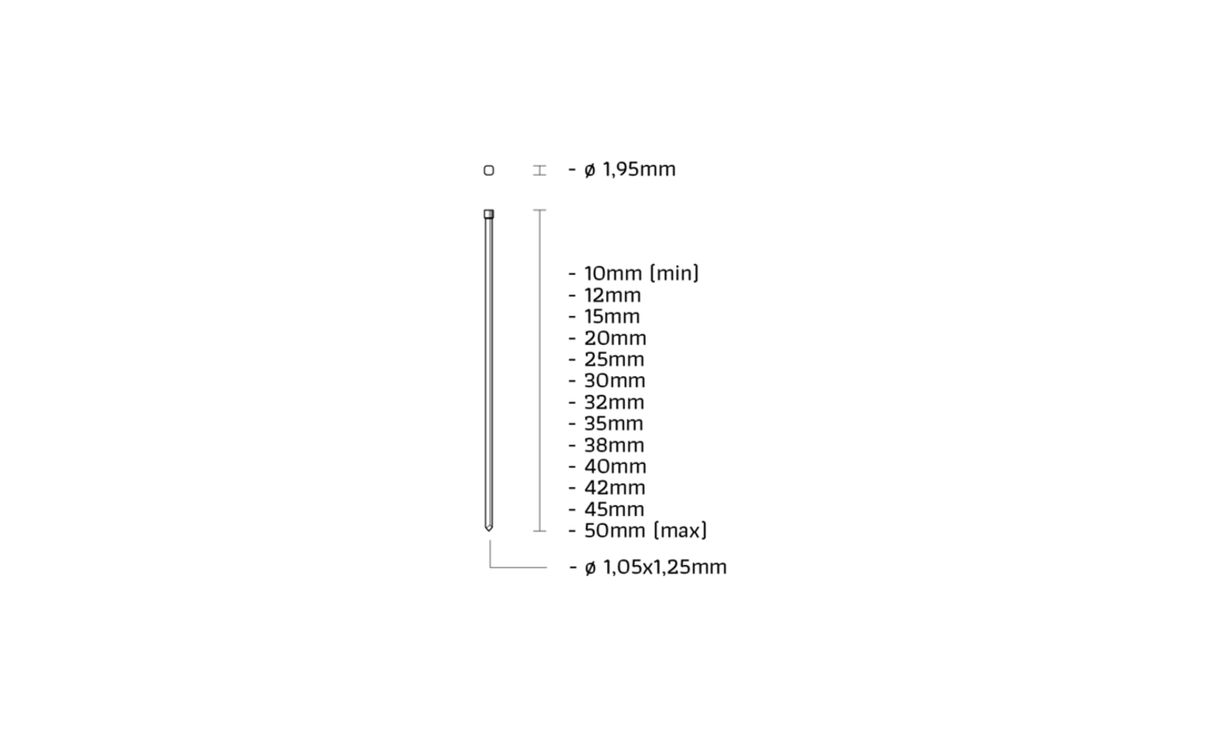 Mini brads Union J-30CR-I verlorenkopnagels RVS 5000 st.