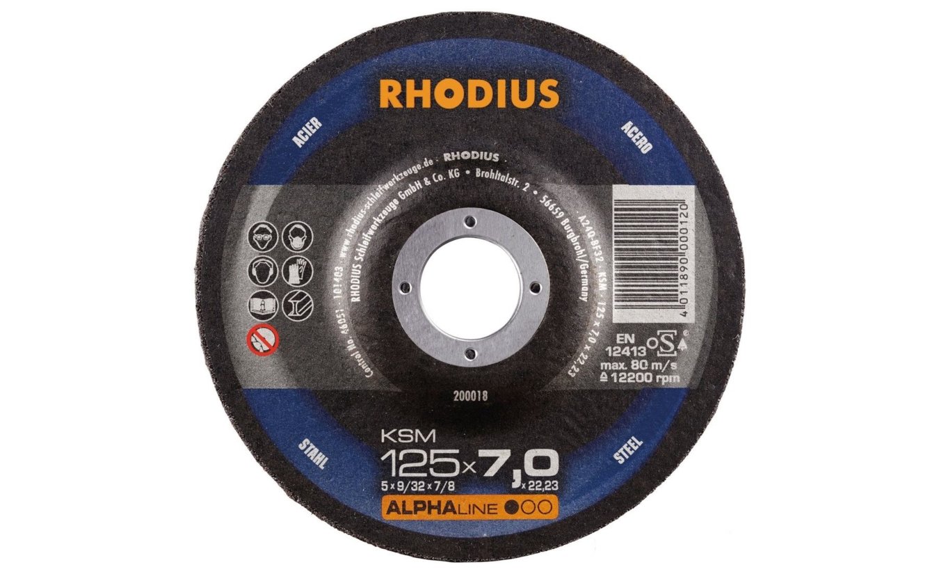Rhodius afbraamschijf KSM 125x7mm.