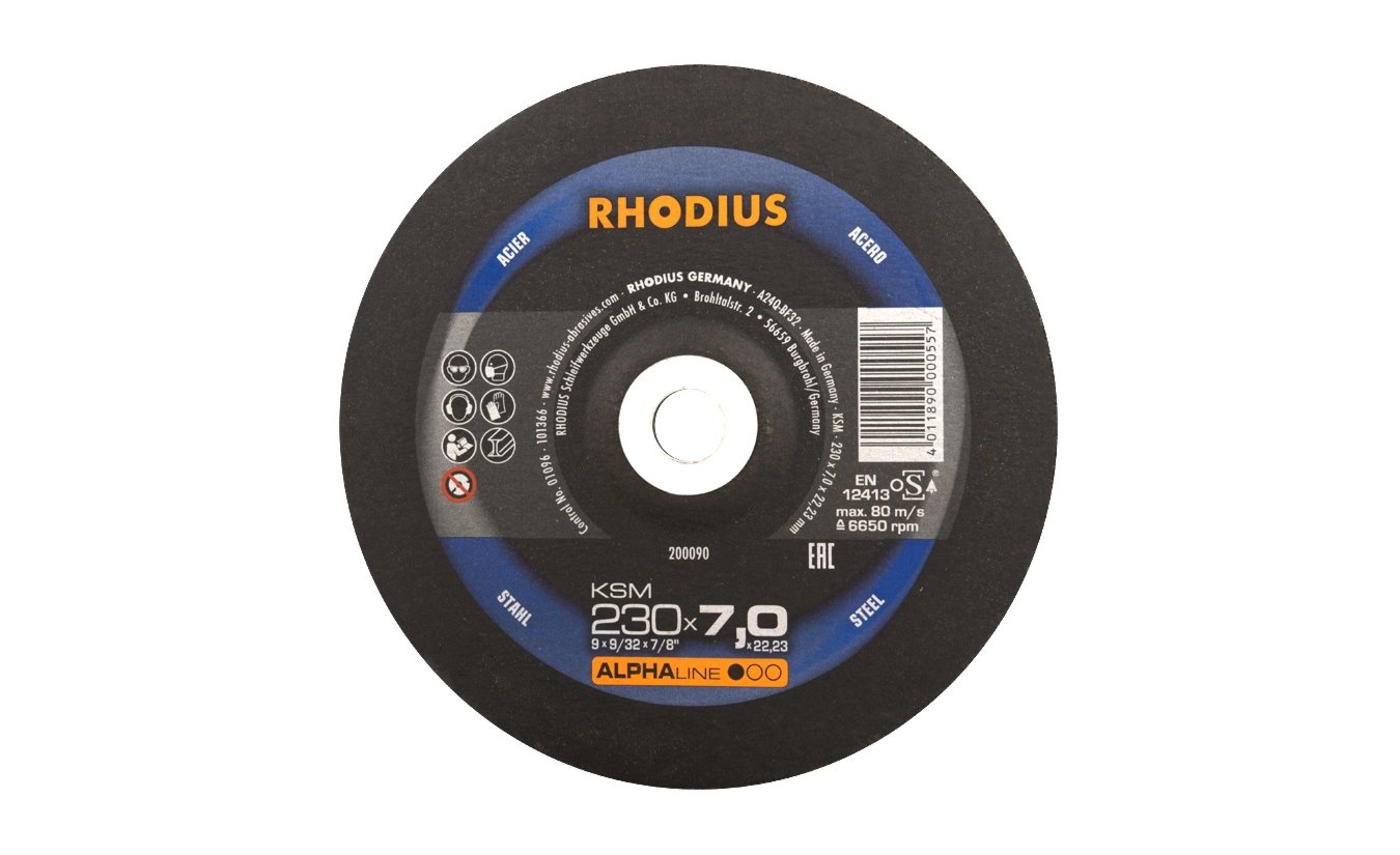 Rhodius afbraamschijf KSM 230x7mm.