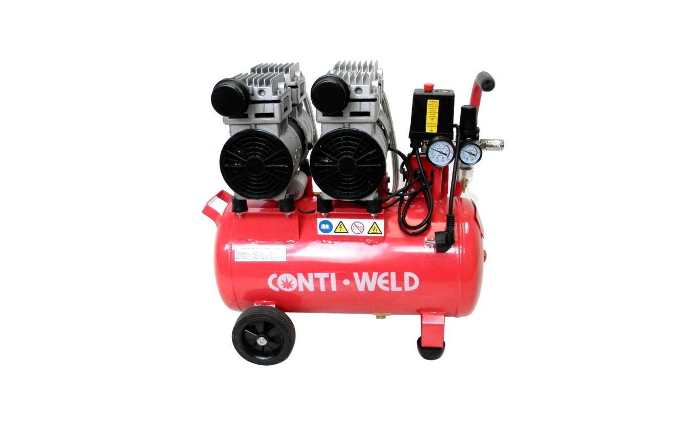 Conti-Weld olievrije geluidsarme compressor LBWF 25 liter 8 bar 4 cilinder