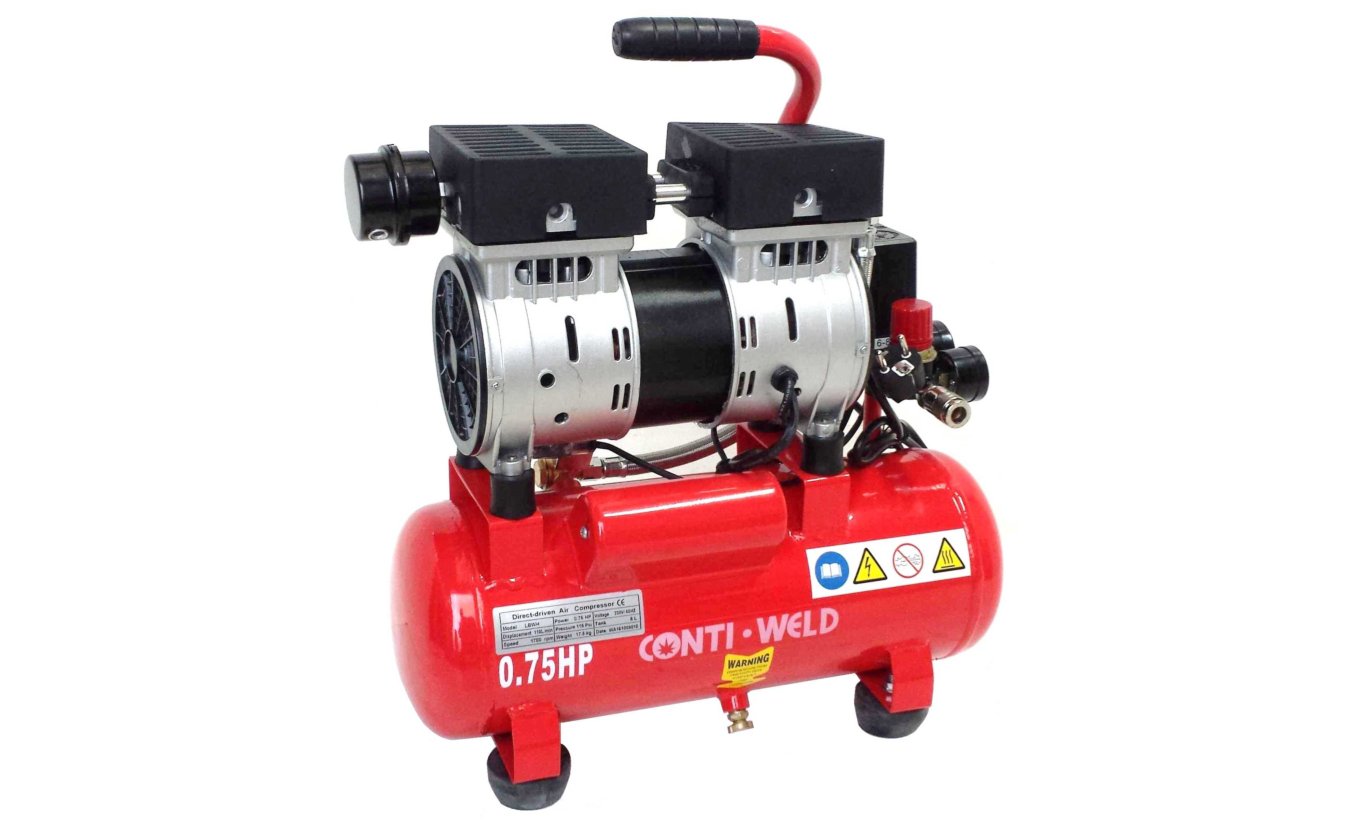 Conti-Weld olievrije geluidsarme compressor LBWH 9 liter 8 bar