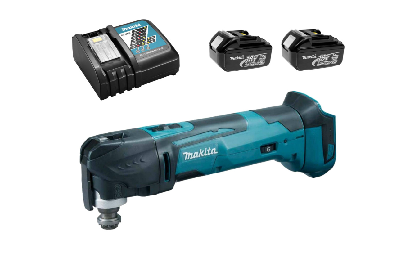 Makita DTM51 accu multitool + 2x 18V 3.0Ah accu