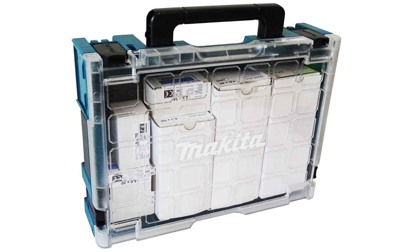 Spaanplaatsschroeven assortiment in Makita koffer 2300 delig