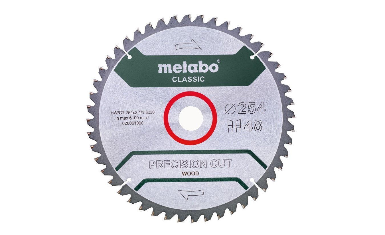 Metabo precision cut classic cirkelzaagblad 254x30x48