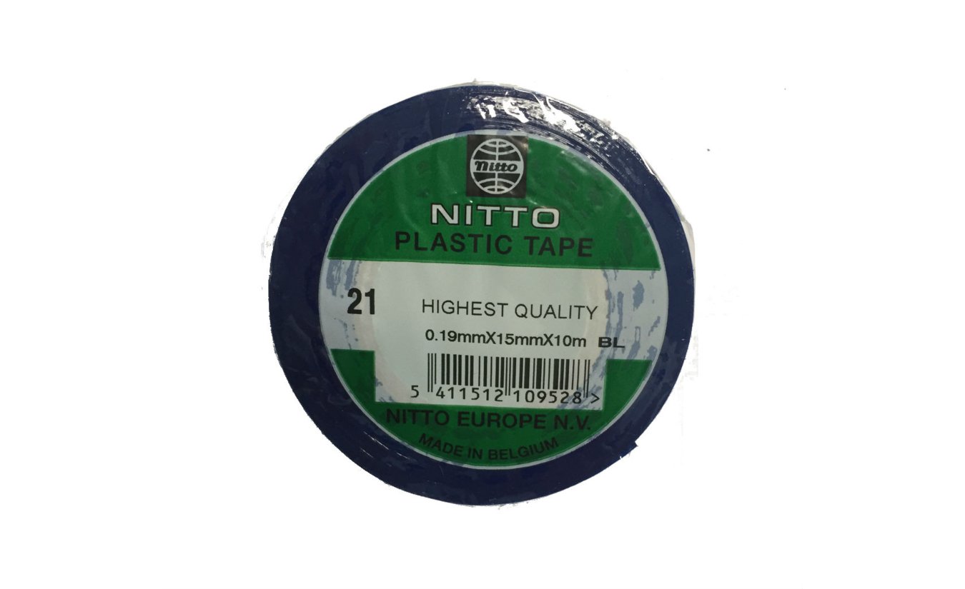 Nitto plastic tape 0.19x15x10m blauw