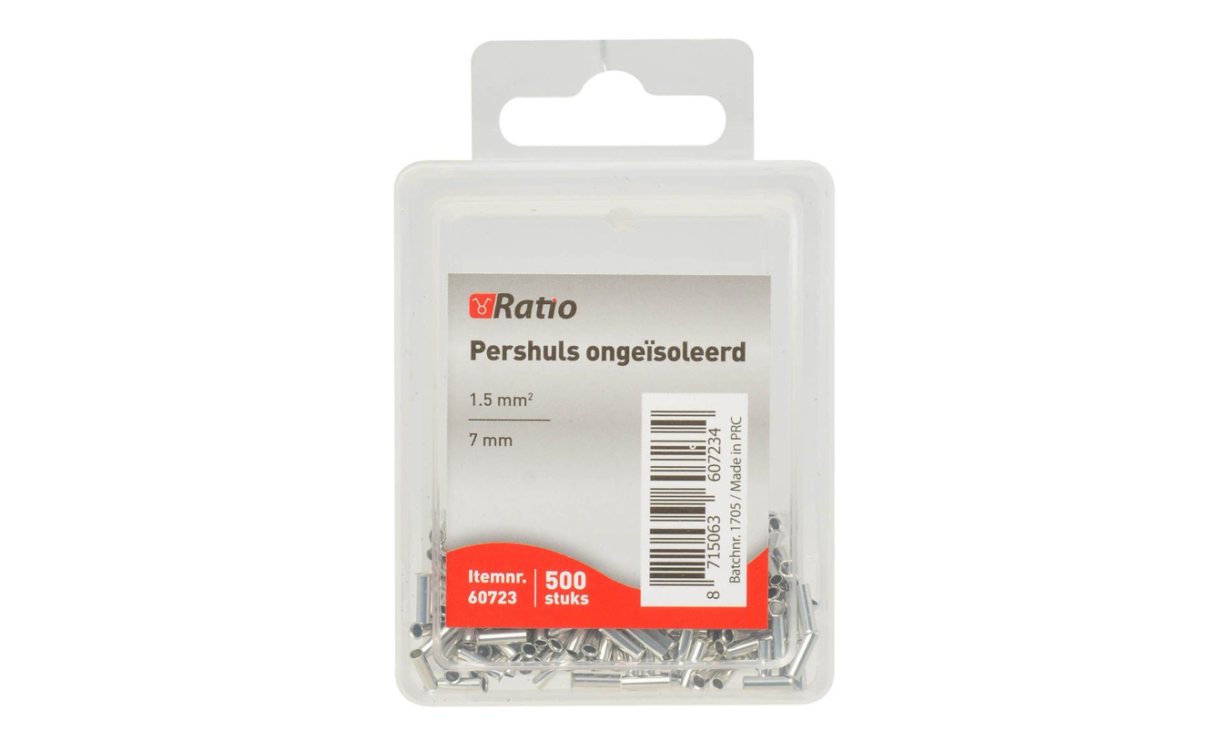 Pershuls ongeïsoleerd 10mm2 12mm - 100 stuks