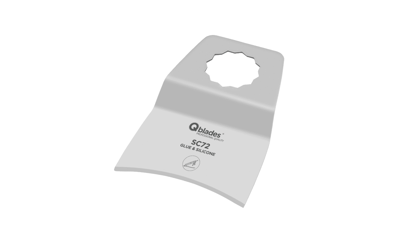 Qblades SC72 multitool Segmentmes Concaaf- Kit en Lijm - 52mm  (SuperCut)