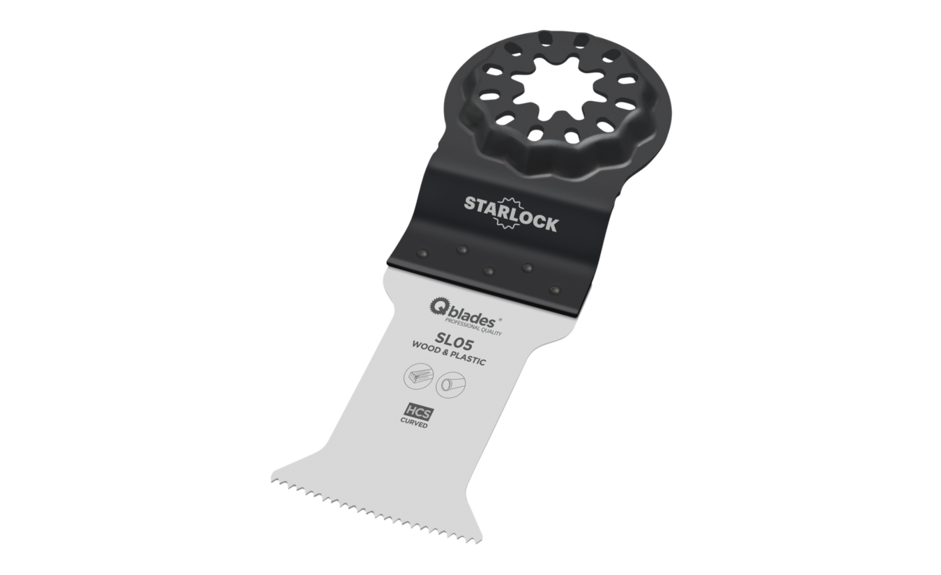 Qblades SL05 35x55mm multitool zaagblad Hout Standaard curved (Starlock)