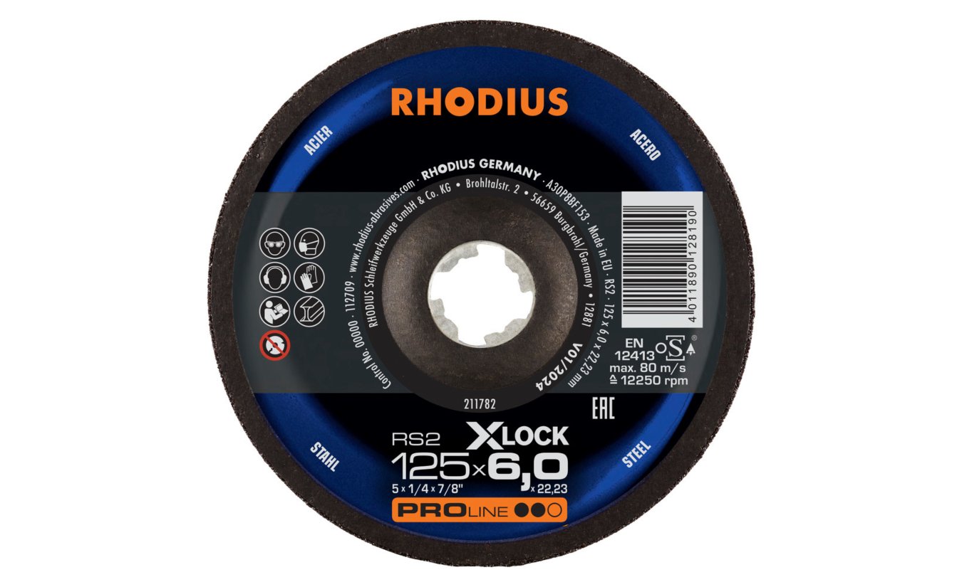 Rhodius afbraamschijf RS2 Xlock 125x6mm