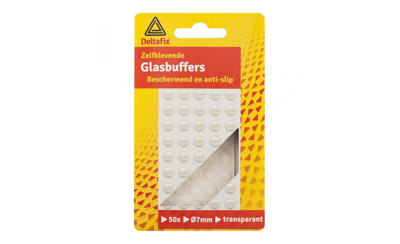 Glasbuffer bol Deltafix 8mm transparant 50 stuks