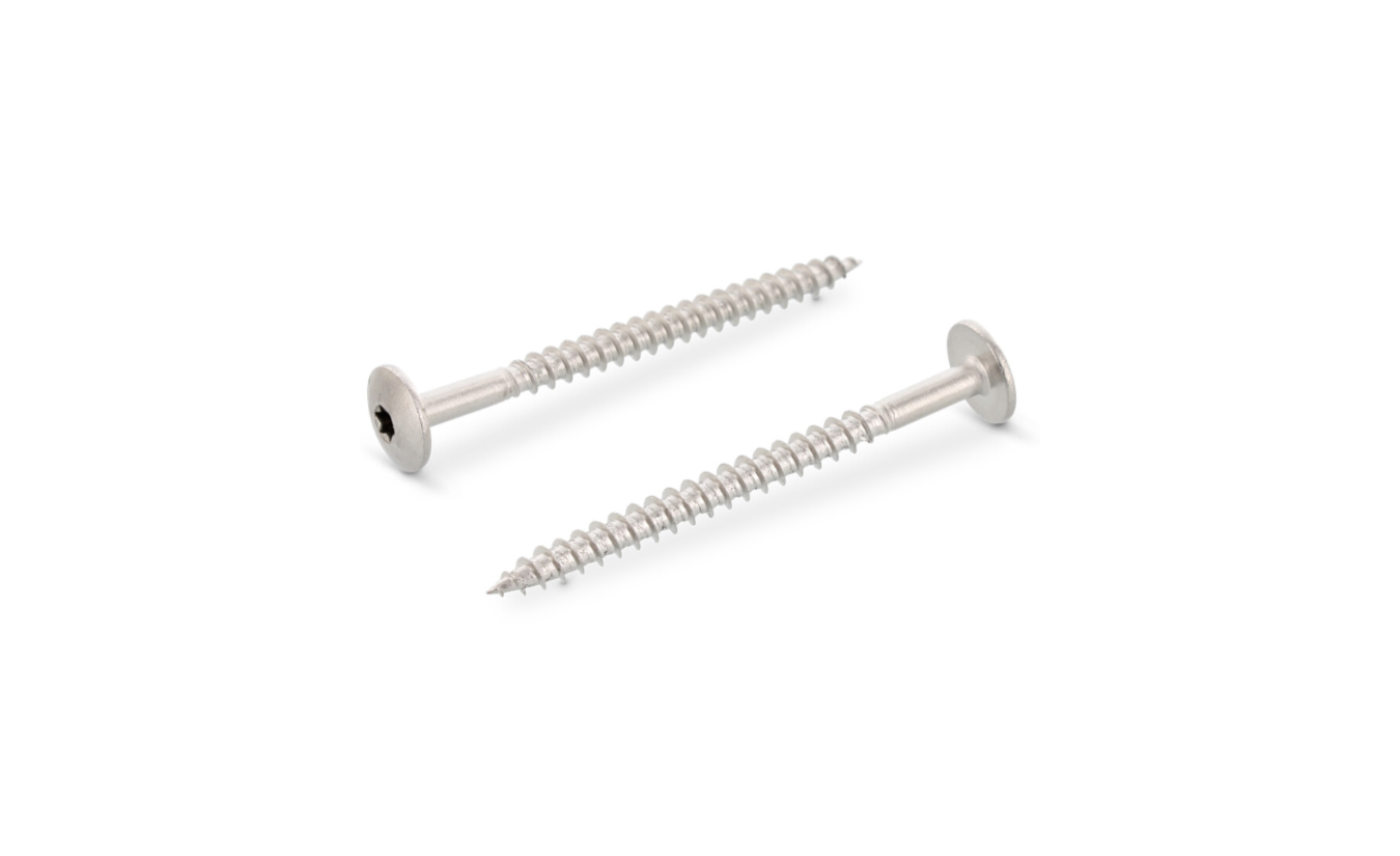 Tresposchroeven 4,8x25 torx blank RVS A2 100 stuks