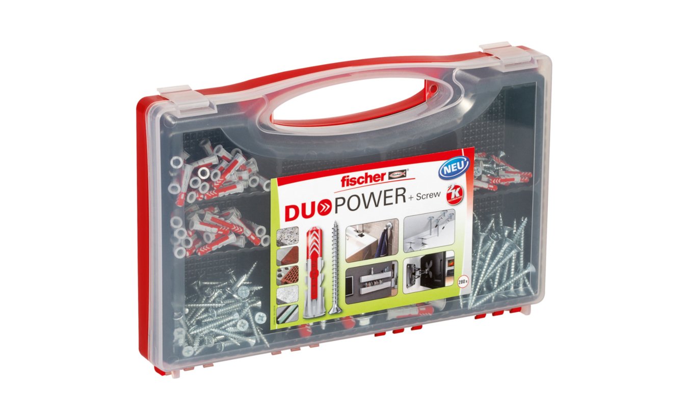 Fischer Red-Box DuoPower pluggen met schroeven 280 delig