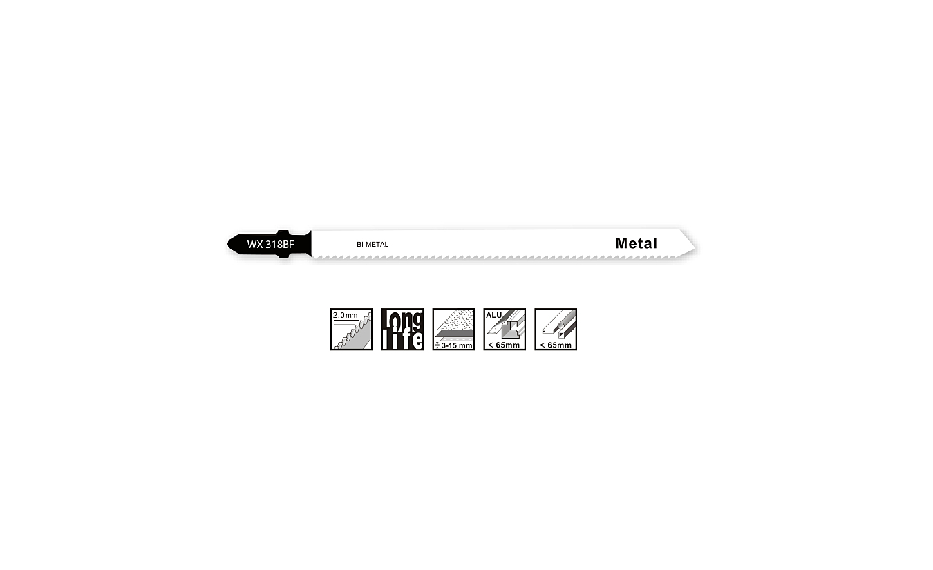 Decoupeerzagen bi-metaal voor staal, non-ferro en sandwichmaterialen (<65mm) 2,5-6mm - 5 stuks