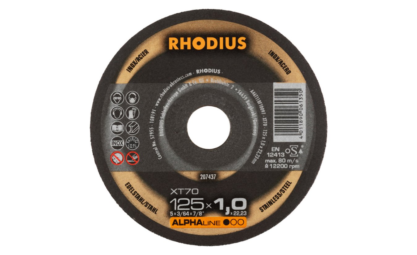 Rhodius doorslijpschijf XT70 125x1 mm.
