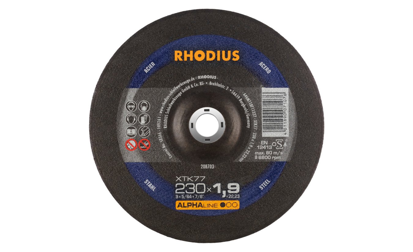 Rhodius XTK77 doorslijpschijf 230x1,9 mm staal
